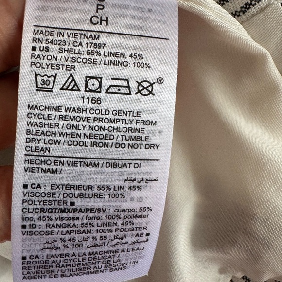 Old Navy Linen Blend Striped Blazer Women’s Size Small - Picture 8 of 10